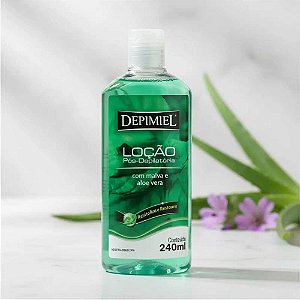LOÇÃO PÓS DEPILATÓRIA MALVA E ALOE VERA 1572 240ML DEPIMIEL