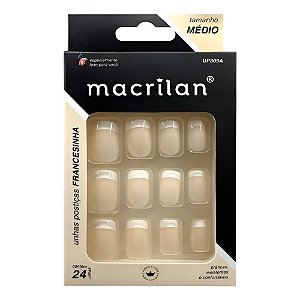 UNHAS POSTIÇAS FRANCESINHA TAMANHO MÉDIO UP309A MACRILAN