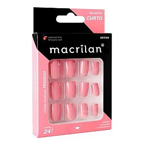 UNHAS POSTIÇAS PÊSSEGO TAMANHO CURTO UP216A MACRILAN