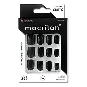 UNHAS POSTIÇAS PRETO TAMANHO CURTO UP220A MACRILAN