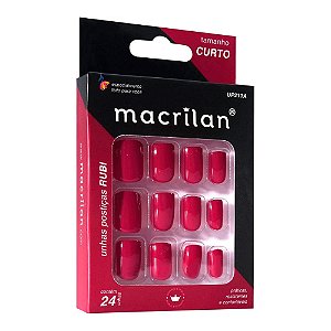 UNHAS POSTIÇAS RUBI TAMANHO CURTO UP211A MACRILAN