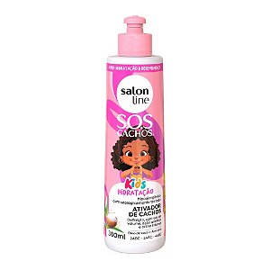 ATIVADOR DE CACHOS KIDS SOS CACHOS HIDRATAÇÃO 300ML SALON LINE