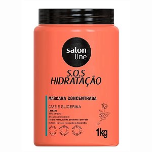 MÁSCARA SOS HIDRATAÇÃO CAFÉ E GLICERINA 1KG SALON LINE