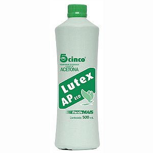 REMOVEDOR ESMALTES LUTEX ECO 5CINCO 500ML