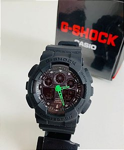 G-Shock GA 100 ponteiro verde + vedação