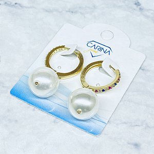 Argola Banhada a Ouro - BR1240