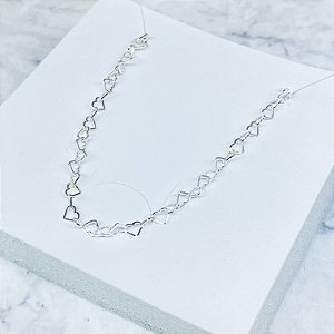 Gargantilha Prata Coração - GARG689