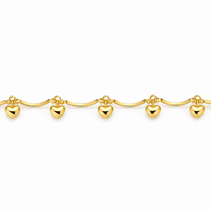 Pulseira Infantil Banhada a Ouro - P392