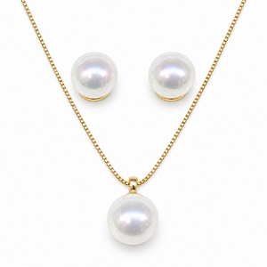 Conjunto de Brincos e Gargantilha Banhado a Ouro - CJ274