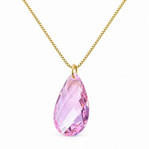 Gargantilha com pedra ZC Banhada a Ouro - GARG767