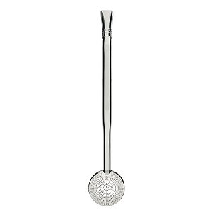 Bomba Mate Aço Inox Mil Furos 24cm c/ Rosca - B27