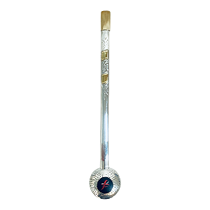Bomba Mate em Ouro e Prata 24cm - B60