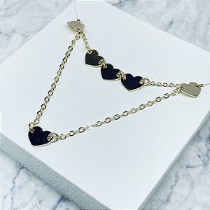 Gargantilha Dupla Banhada a Ouro - GARG1295