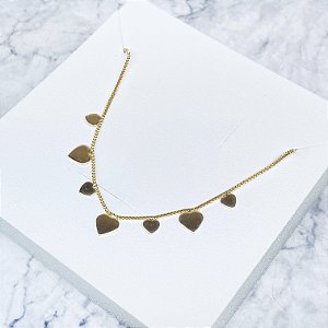 Gargantilha/Choker Coração Banhada a Ouro - GARG1400