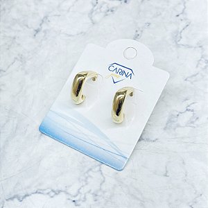 Meia Argola Banhada a Ouro - BR3748