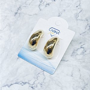 Meia Argola Banhada a Ouro - BR3754