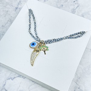 Gargantilha Olho Grego Banhada a Ouro - GARG1597
