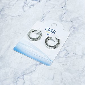 Argola Folheada a Prata - BR3837