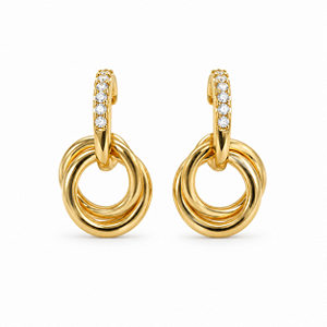 Meia Argola Banhada a Ouro - BR3958