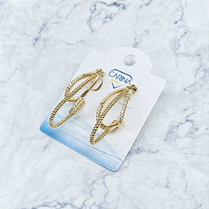 Meia Argola Banhada a Ouro - BR3961