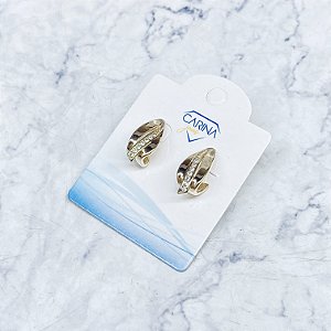 Meia Argola Banhada a Ouro - BR4085