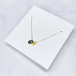 Gargantilha Cruz Banhada a Ouro - GARG1717