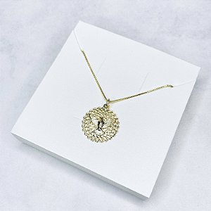 Gargantilha Espírito Santo Banhada a Ouro - GARG1722