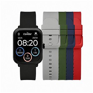 Relógio Condor Smartwatch c/ 5 pulseiras COSMART1AK/8P