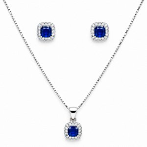 Conjunto de Brincos e Gargantilha Prata - 49088