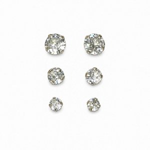 Trio Brincos Prata - 49482