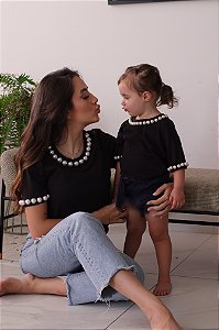 T PEROLAS GOLA E MANGA INFANTIL