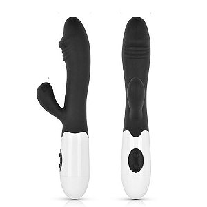 Vibrador Ponto G e Estimulador Clitoriano com Glande e 10 Modos de Vibração