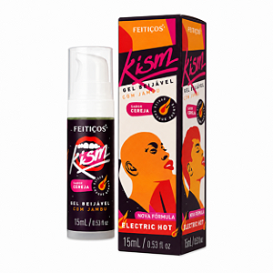 KISM - Gel Beijável com Jambu - Sabor Cereja - Electric Hot 15ml - Feitiços