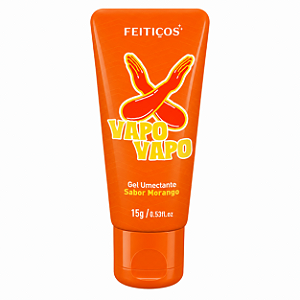 Vapo Vapo Gel Lubrificante Beijável - Morango 15g - Feitiços