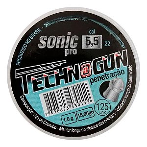 Chumbinho Technogun Sonic Pro Penetração 5,5mm C/125pcs