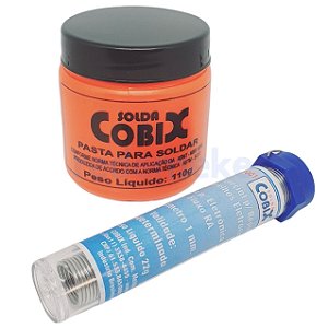 Kit Solda 01 Pasta Soldar e 01 Tubo de Estanho Cobix