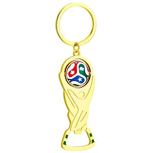 Chaveiro Copa do Mundo 2026 Abridor Garrafa Compacto Metal