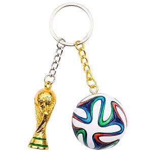Kit Chaveiros Bola e Taça Copa do Mundo 2026 Colecionável