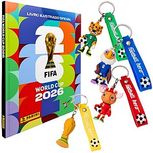 Kit Álbum Capa Dura e Chaveiros Copa do Mundo 2026 Panini