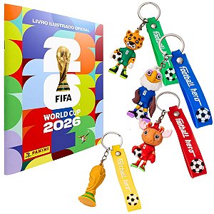 Kit Álbum Brochura e Chaveiros Copa do Mundo 2026 Panini