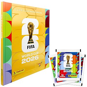 Kit Álbum Capa Dura Ouro C/5 Envelopes Copa do Mundo Panini