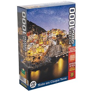 Quebra Cabeça Puzzle 1000P Noite Em Cinque Terre Itália Grow