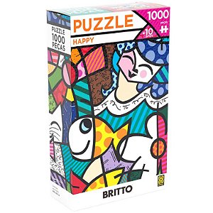 Quebra Cabeça Puzzle 1000 Peças Romero Britto Happy - Grow