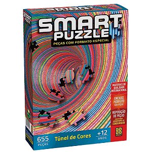 Quebra Cabeça Smart Puzzle 655 Peças Túnel de Cores da Grow