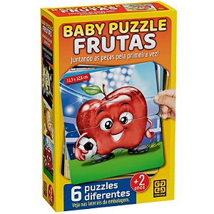 Quebra Cabeça Gigante Baby Puzzle Frutas Com 6 Imagens Grow