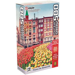 Quebra Cabeça Puzzle 500 Pç Flores em Amsterdam Holanda Grow
