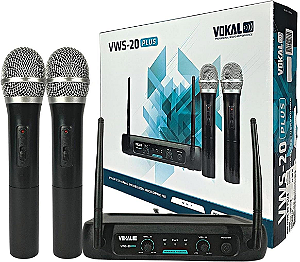 Microfone s/ fio - Duplo VWS-20 PLUS