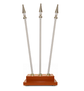 Mastro Em Aluminio Com Globo E Seta Cromados Med 2,30M