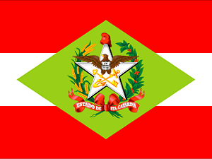 Bandeira Santa Catarina Oxford Bordado 112x160cm Unid.