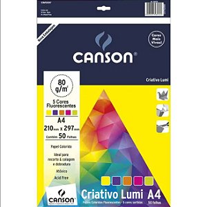 PAPEL CRIATIVO LUMI CARDS 5 CORES 25FLS A4 180G